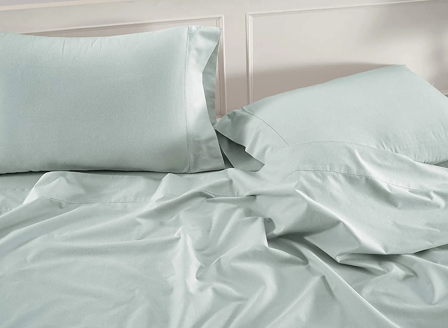 100% Organic Cotton Mineral Twin-Sheets Set, 3-Piece Pure Organic Cotton Long Staple Percale Weave Ultra Soft Best Bedding Sheet