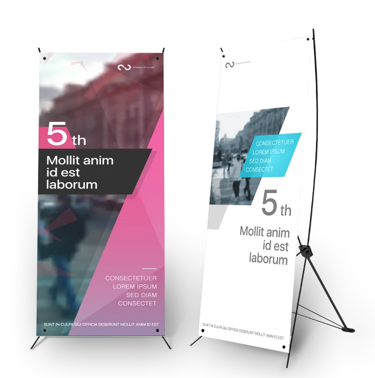 X-shape Aluminum Frame Indoor Flex Model Adjustable Custom Photo Type Outdoor X Stand Display Banner