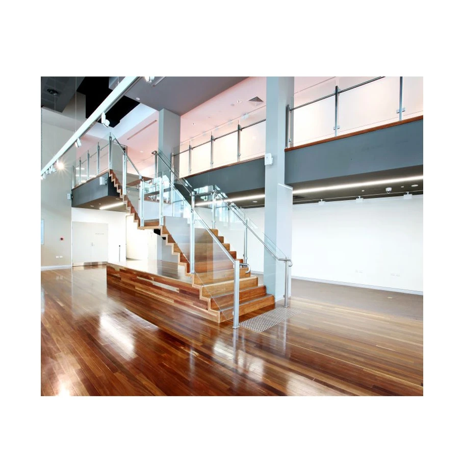 Prima Straight Single Steel Stair modern design Center Beam Straight Staircase Cable Railing Stringer with Wooden Step Design