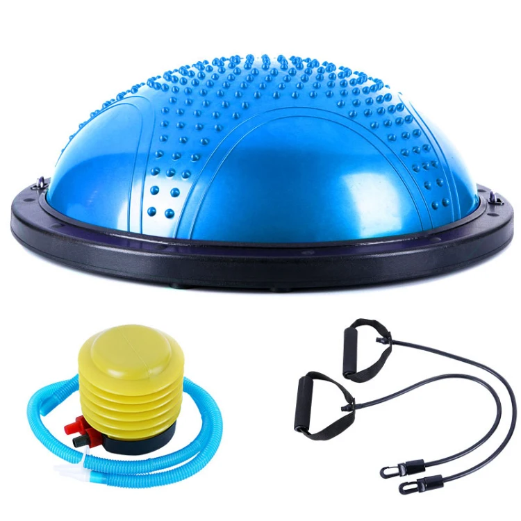 Eco-friendly Sport Pilates Fitness Gym Exercise 58cm PVC Fitness Balance Ball Yoga Half Ball Balance Trainer