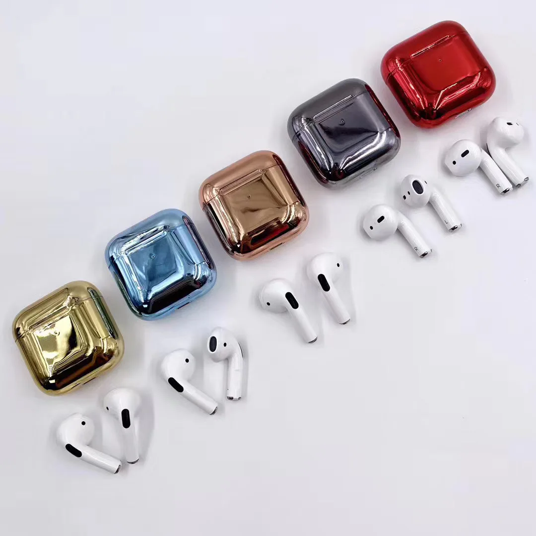 pro 4 original earpod air 4 mini bass music pink headset gaming wireless earbuds earphones with battery led display