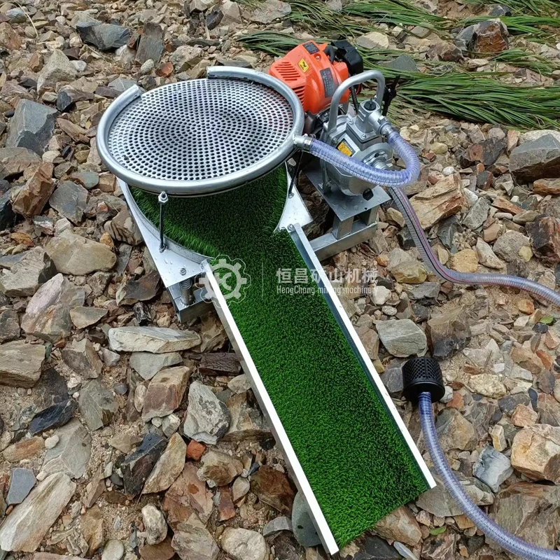 Africa Popular Sale High Recovery Disc Vibrating Bowl Separator Higherbanker Gold Mining Sluice Box Small Gold Panning Machine