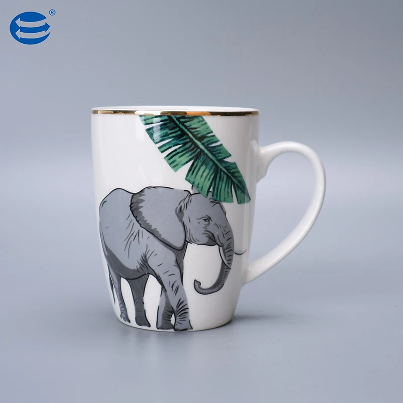Excellent New bone china high quality Eco-Friendly Glazed Mug 4PCS MUGS