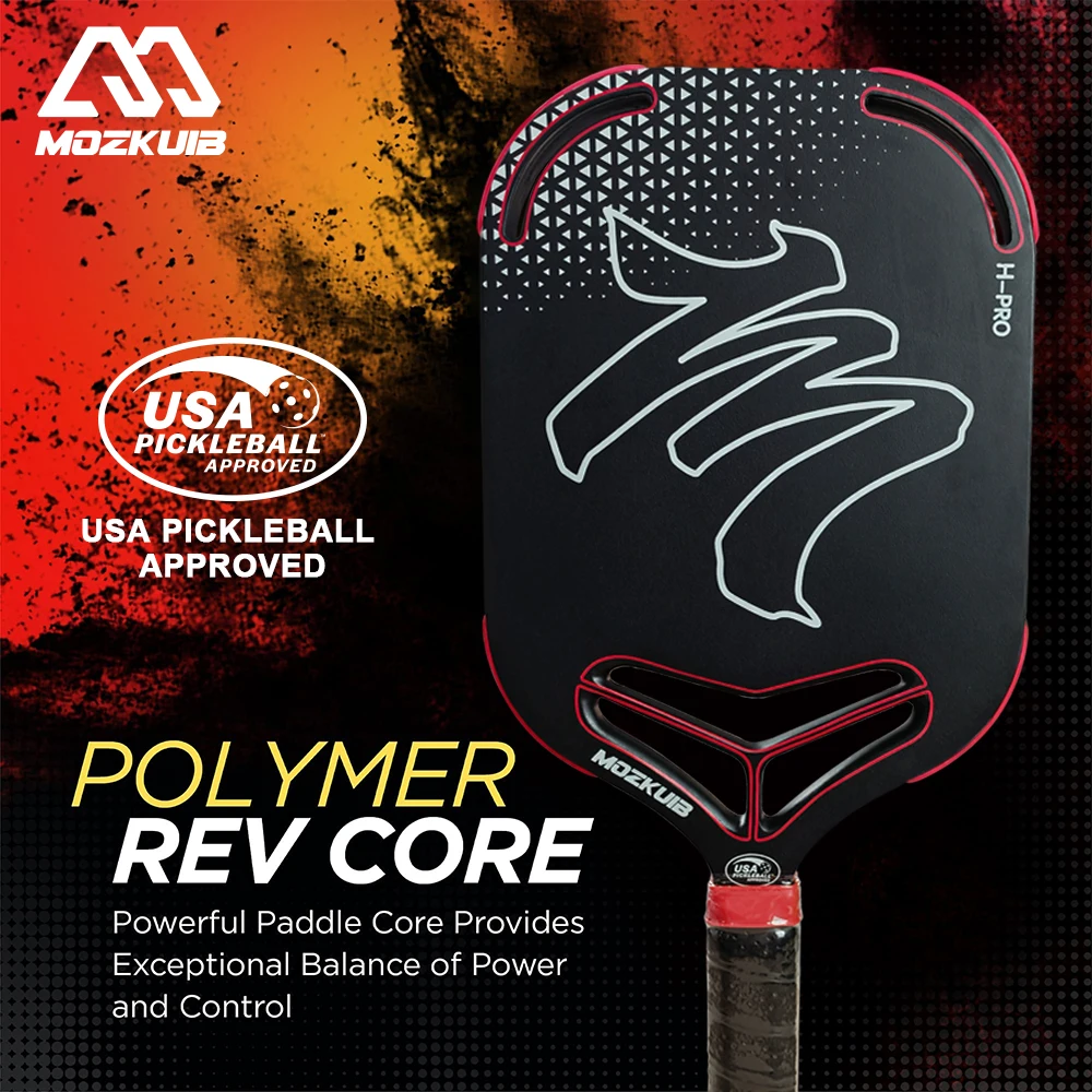 MOZKUIB Black Pickleball Paddle USAPA Approved Professional Pickleball Paddle Carbon Pickleball Paddle Graphite Surface