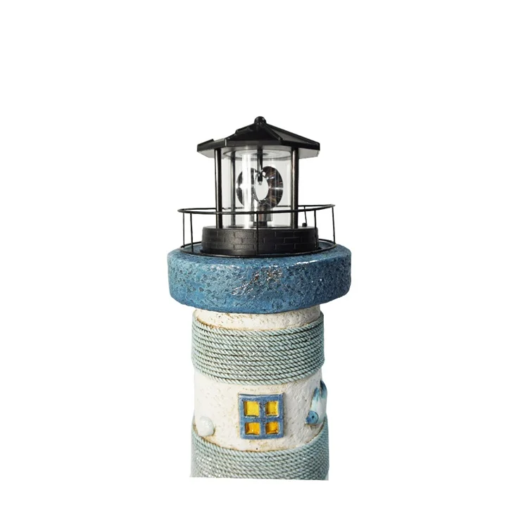 
Outdoor European Gift Handmade Home Blue Big Garden Decor mgo Ornaments Decorative Ocean Lighthouse decor 