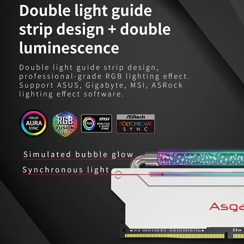  Asgard Ram RGB LED W3 Series DDR4 32GB (16GB*2 )kit 4000MHZ Lighting Desktop Memory Model RAM lifetime