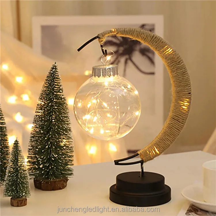 Battery Powered Kids Night Light Star Rattan Ball Wishing Ball Shape Table Light Decoration Gifts for Baby Led Moon Lamp