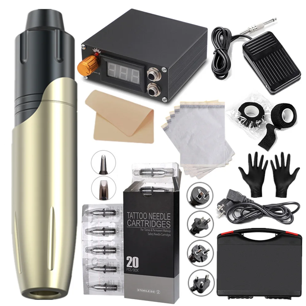 new style tattoo pen  professional motor tattoo machine all-in-one tattoo sets