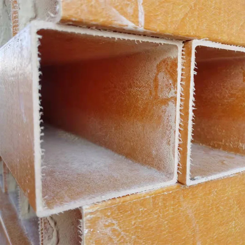 Anti-corrosion Light Weight Pultruded Fiberglass Square Hollow Section