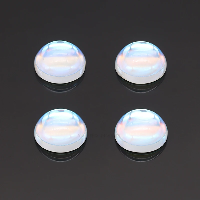 Factory Direct Sales Round Cabochon Shaped aaaa Blue Moonstone 5mm 6mm 7mm For Jewelry Moonstone
