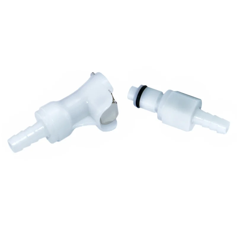 Acetal Quick Shut Off Valved Hose Connector Barbed Tube Fitting Plastic Female/Male Air Water Quick Disconnect Tube Coupling
