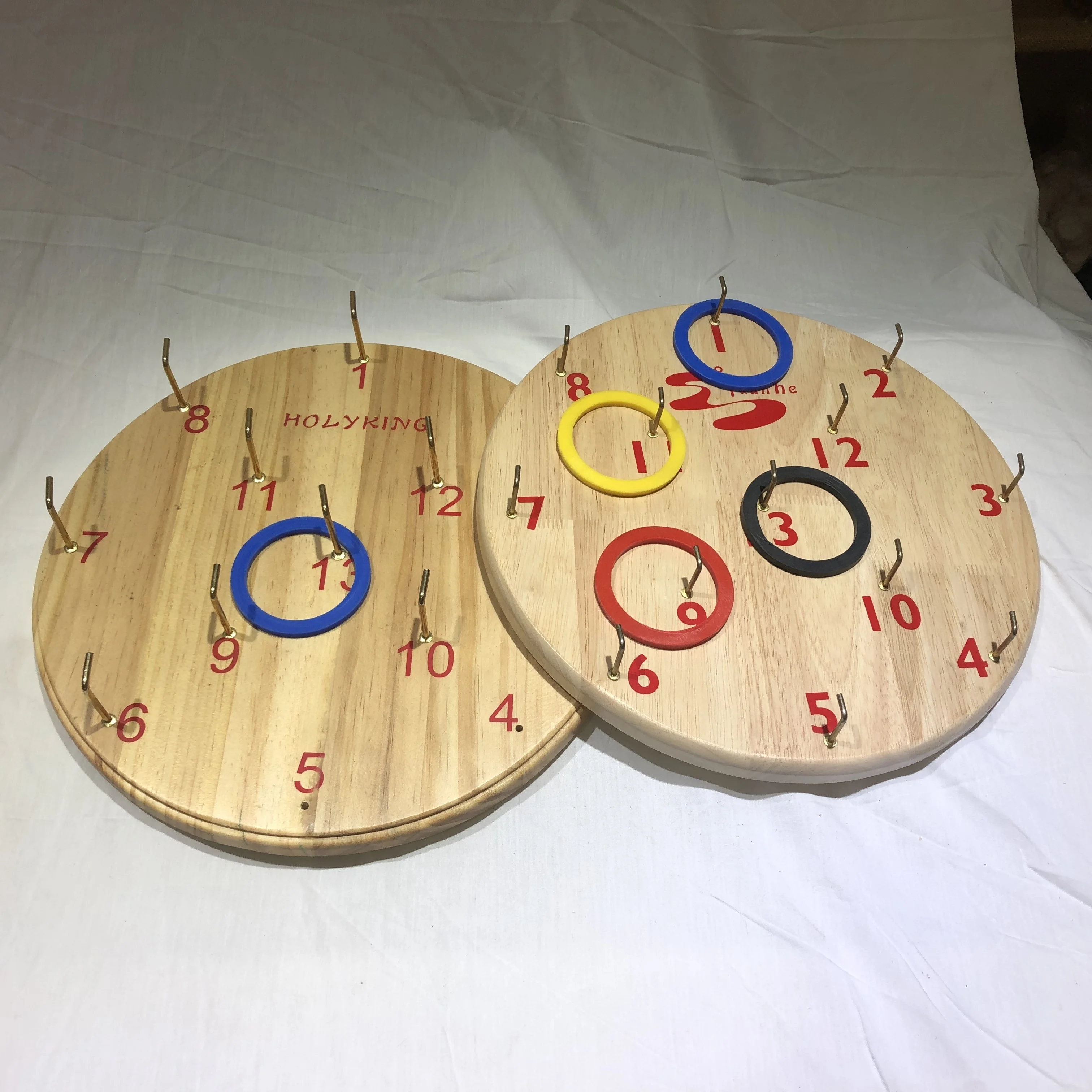 Hot Sale Outdoor Game Hookey Board Game On the Wall Wooden Ring Toss Game with Hanging Board