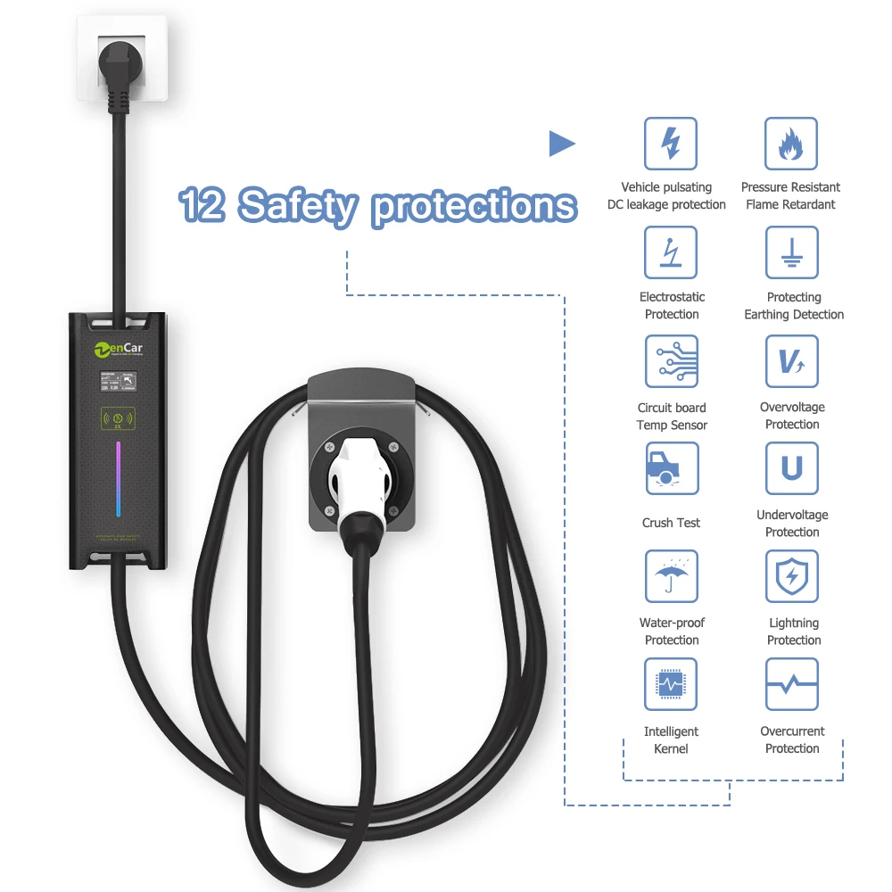 Zencar тип 1 J1772 16Amp Уровень 2 EV зарядное устройство к (Национальная ассоциация владельцев электротехнических