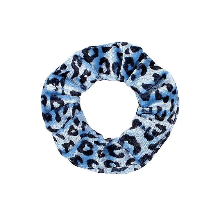 Fantasy Girls Women Ponytail Holder Hair Rope Leopard Velvet Scrunchies hair bands with rhinestones
