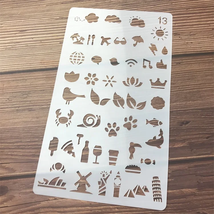 Hot Sale Wholesale Beautiful Painting Custom Plastic For Children Letter Templates Decorative rose Stencil