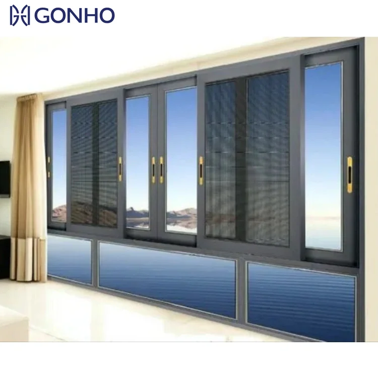 Горячая распродажа современный простой стиль окна алюминиевая рама раздвижные
