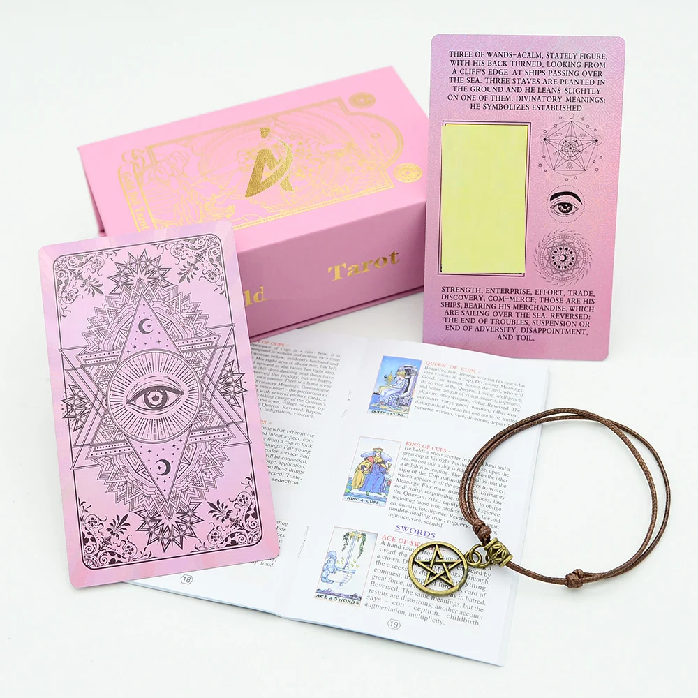 AYPC Spiritual Cards Custom Printing Full Color Romance Angel Oracle Cards Magnetic Flip Box Tarot Oracle Card With Guidebook