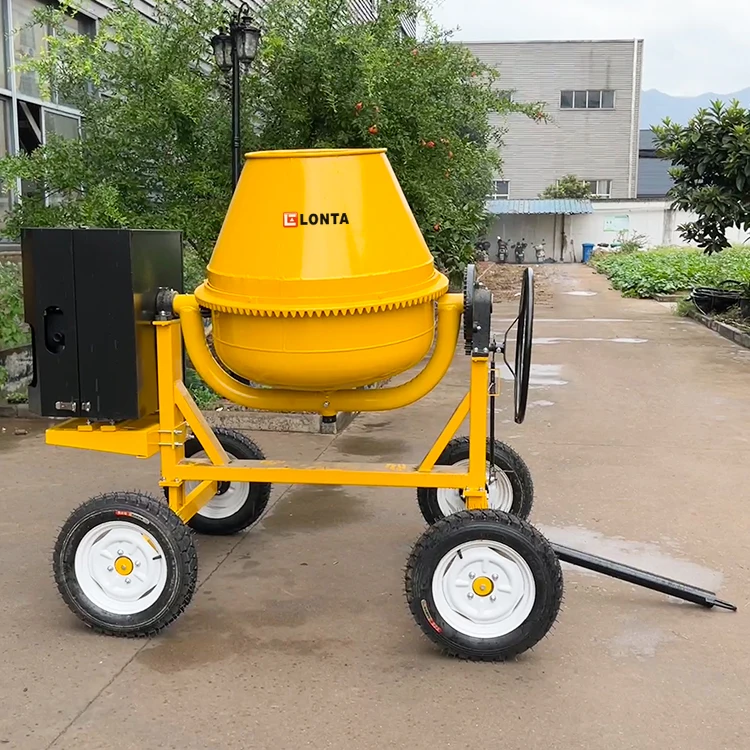 LONTA JH350S 350L 1 Bag Electric Petrol Diesel Engine Powered Portable Cement Mixing Concrete Mixer Machine 0.35m3 Construction