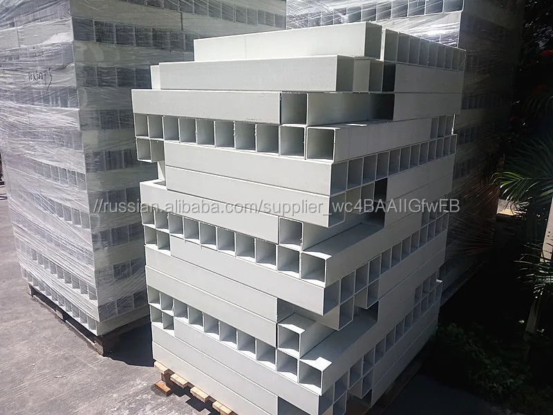 fiberglass 2mm thickness contruction use square pipe high stregnth reinforced hollow pipe