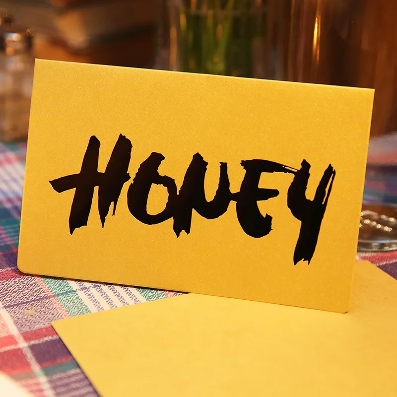 Co-orange Wholesale Gilding Letter Card Valentin Valentine Gift Card Simple Elegant Valentine Card For Lovers