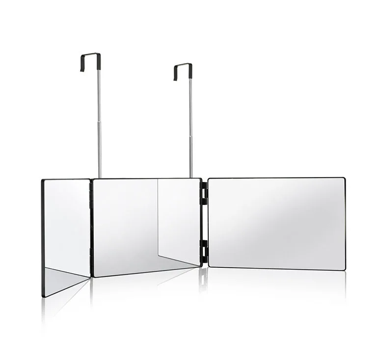 hot selling Self cut shaving mirror with hook 3 way 360 degree angle self hair cut mirror