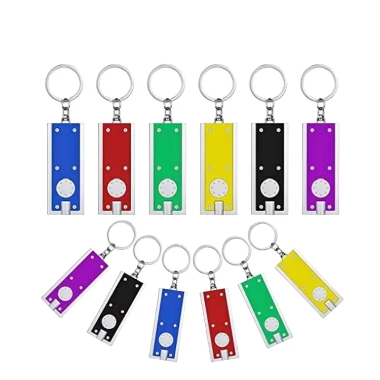 Custom Led Keyring Mini Led Light Keychain Led Rectangular Keychain