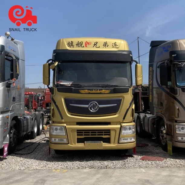 Hot Sale Dongfeng Tianlong 6x4 Used Tractor Truck 375HP LHD Trailer Head with Low Price and Low Consumption for Heavy Transport