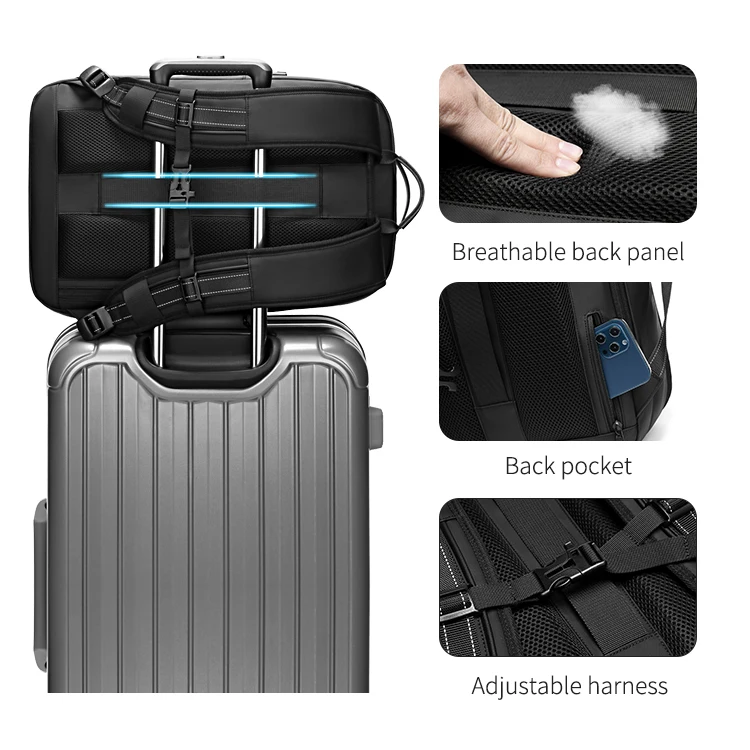 Unisex Travel Anti-theft Business Computer College Backpacks Casual Hiking Outdoor Carry On Daypack with Lock for Women & Men