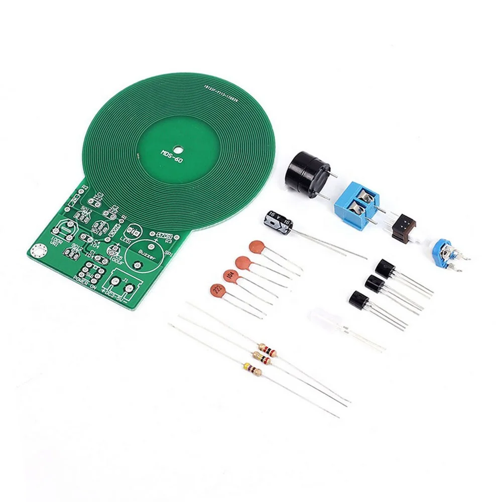 Набор «сделай сам» для металлоискателя, электронный комплект, Бесконтактный Модуль платы датчика 3-5 в постоянного тока, 60 мм, запчасти для электроники