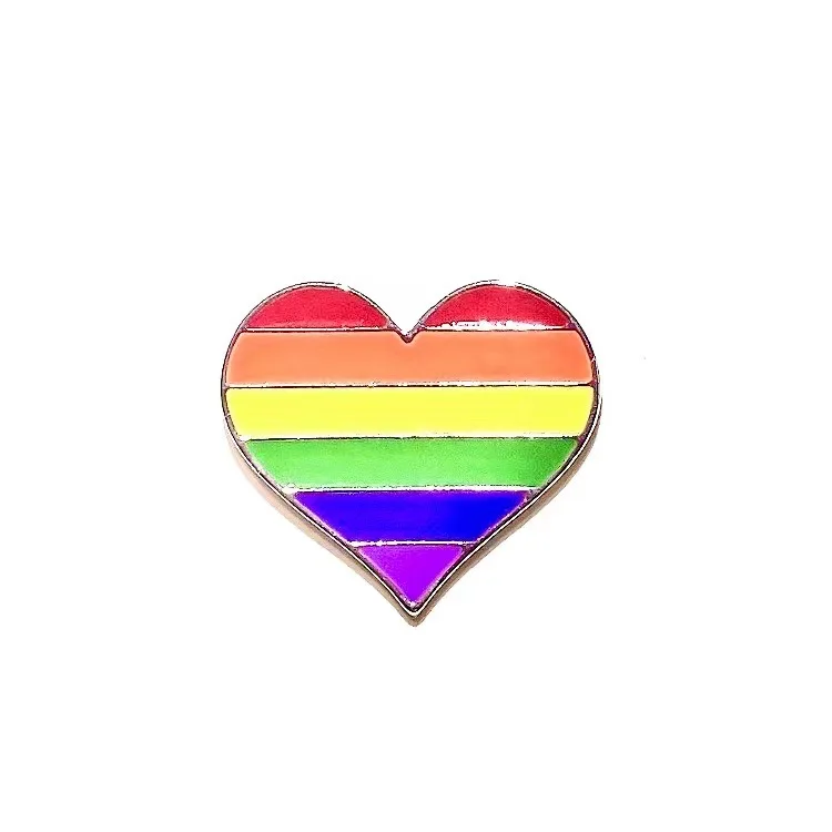 Rainbow bridge six color rainbow suit brooch metal cartoon hard enamel lapel pin