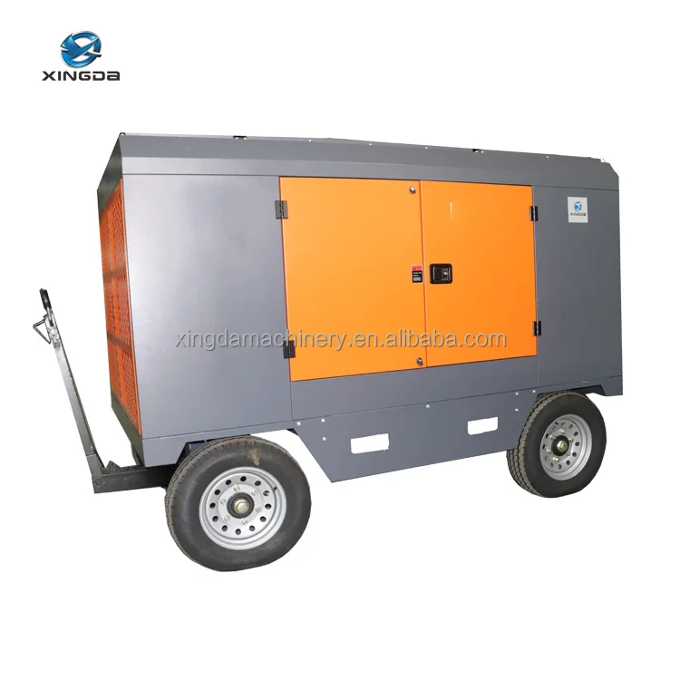 High pressure 319psi two stage portable 191KW screw air compressor for engineering drilling