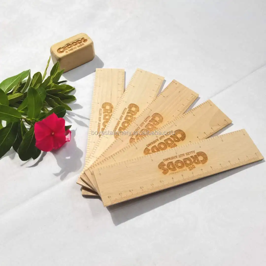 Promotion Cute Painted 10cm Wooden Kids Mini Ruler Cartoon ruler for Kids 15cm Wooden Ruler