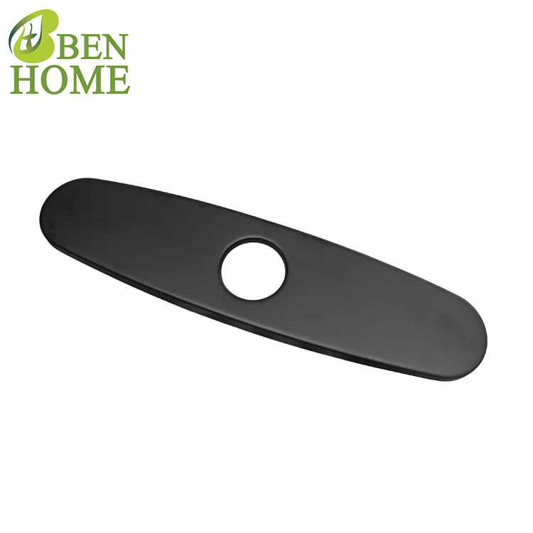Sink Hole Cover Faucet Stainless Steel Plate Black Deck Plate For Kitchen Faucet