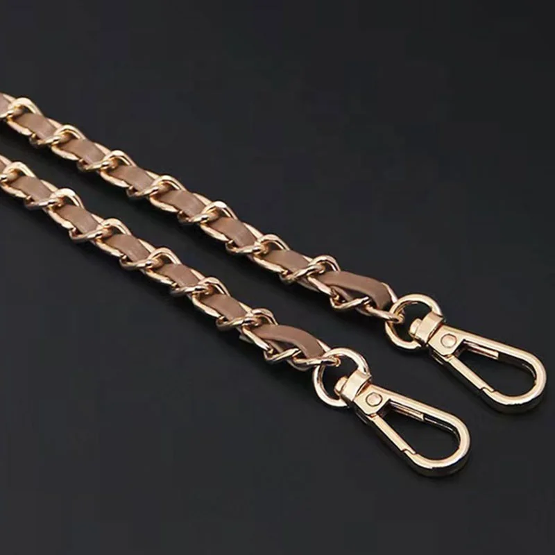 Fashion metal bag accessories chain for leather handbag replaceable aluminum iron metal belt strap bag chain trolley bag parts