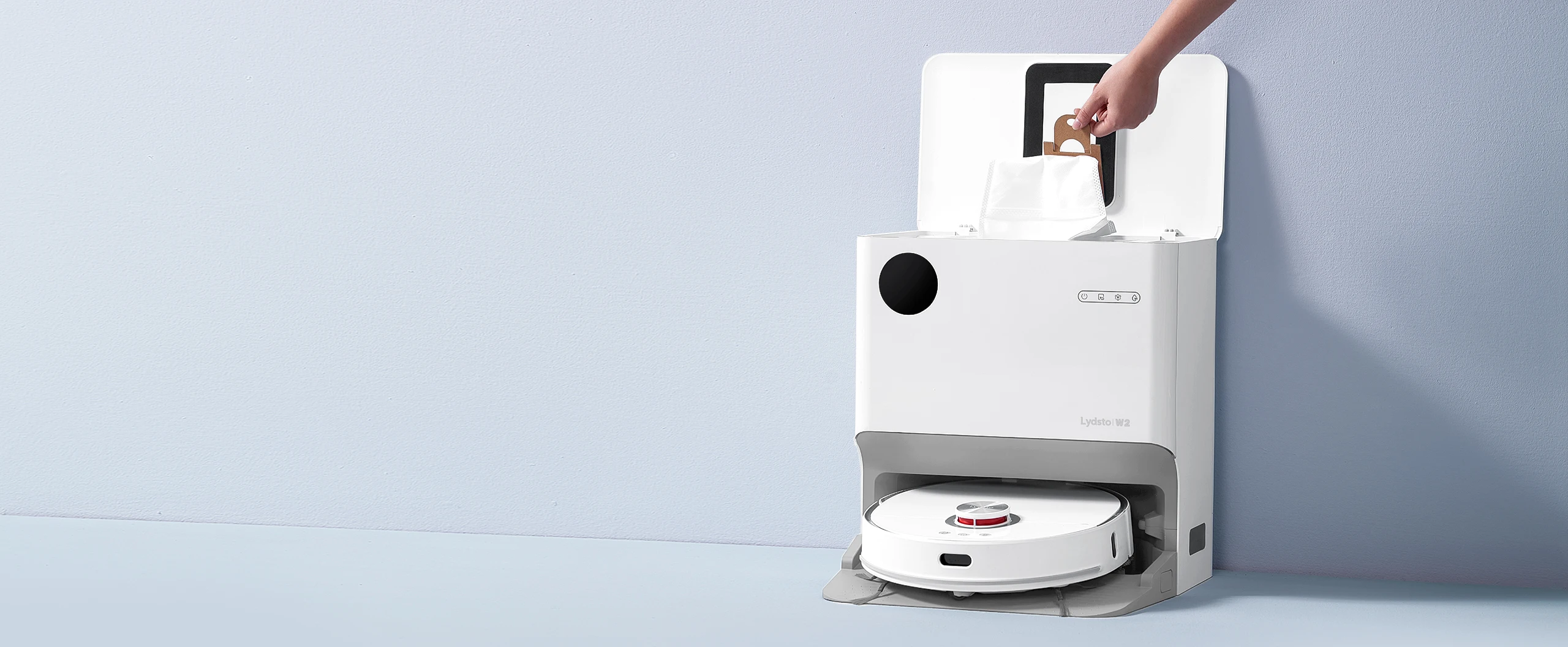 Lydsto flagship vacuum robot cleaner product W2 with sweep & mop ozone sterilization hot air drying 5000Pa strong suction