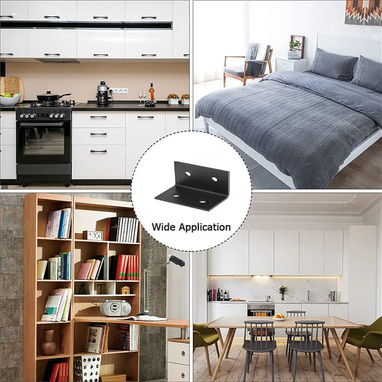 Metal Corner Braces L Brackets 90 Degree Heavy Duty Wide Corner Black Metal Corner Bracket