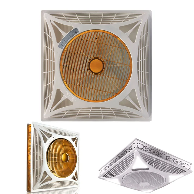 China Manufacturer 14 Inch 60x60cm False Ceiling Box Fan for Home Office Store Use with LED Lights