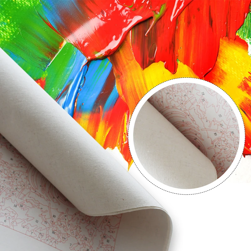 oil hand-painted cartoon cute cat painting by numbers