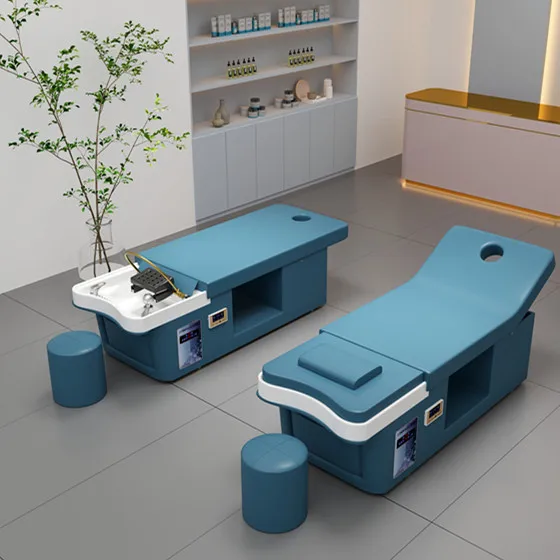 Professional  Hair Spa Wash Bed With 90L Water Storage Tank Thai Massage Shampoo Bed