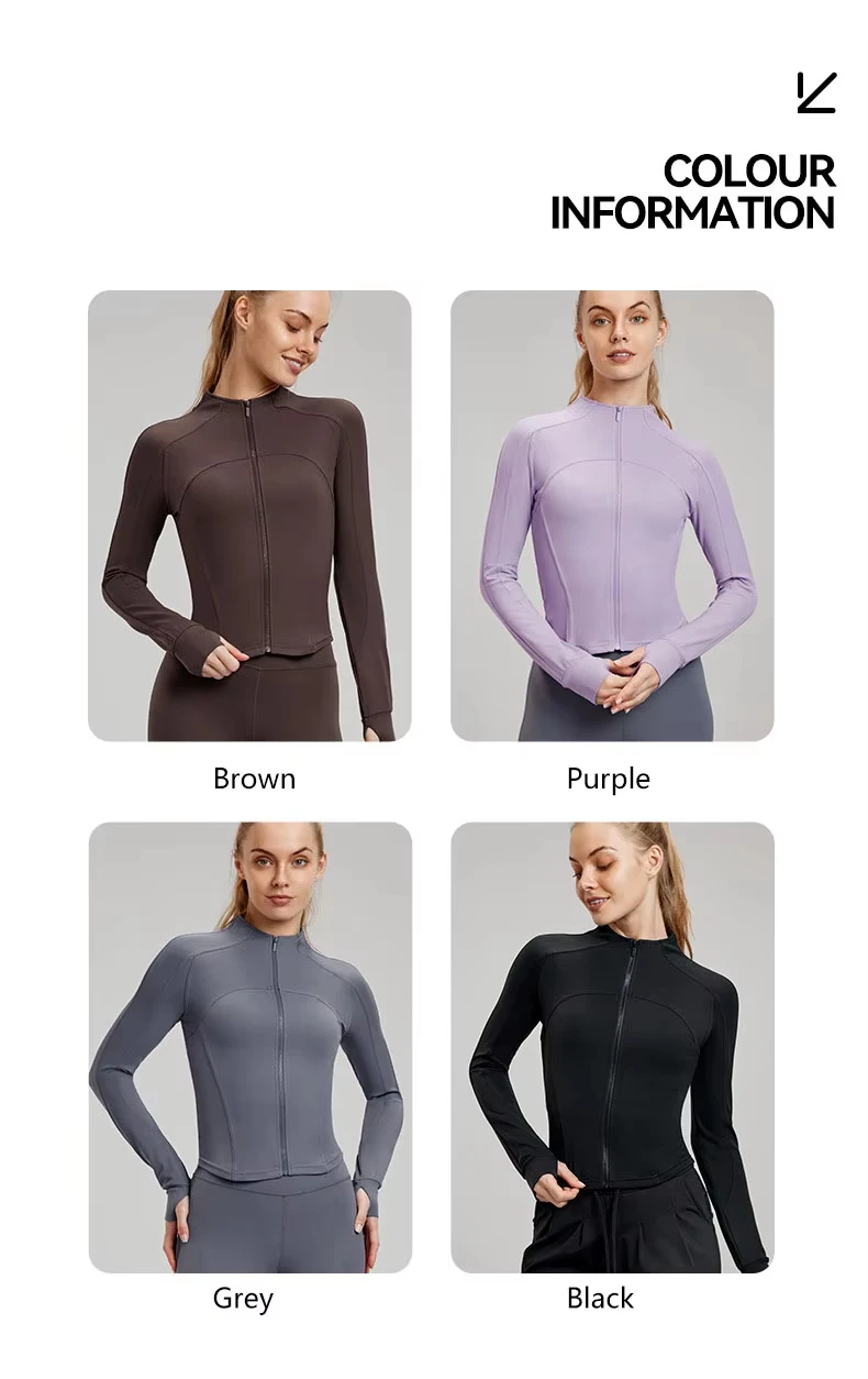 MAYYOUNG Slimming Wholesale Fitness Sportswear Women Plus Size Running Yoga Gym Jacket with Thumbhole and Zipper