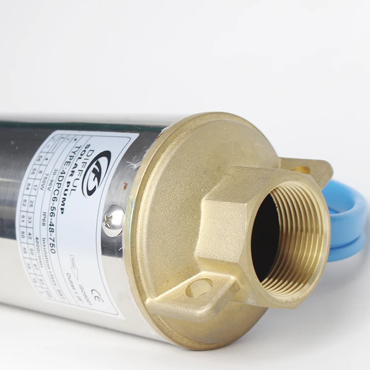 Permanent magnet brushless plastic impeller solar AC / DC water pump 1hp