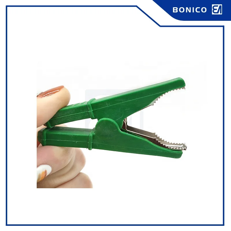 30A 75MM Brass With Nickel Plated Plastic Cover Four Color Test Battery Clip