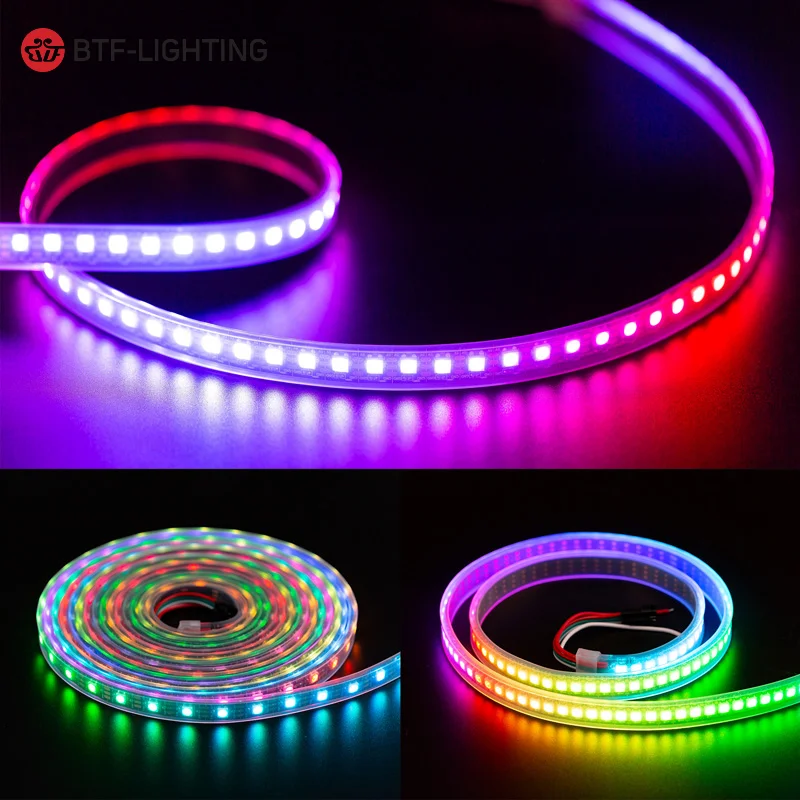 5V WS2812B Led Strip 5m 30 60 96 100 144 Pixel IP65 Black PCB WS2812B Led Digital Strip