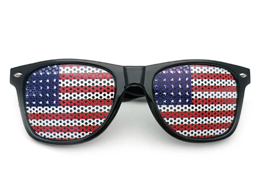 Soccer Ball Football Fans Pinhole Sticker Printing National Country Flags Sunglasses for World Cup