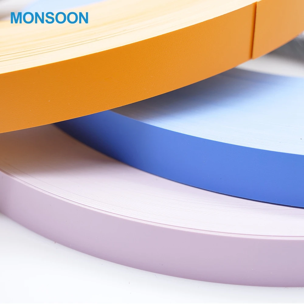 
Glossy furniture cover Solid color PVC plastic edge band tapes 