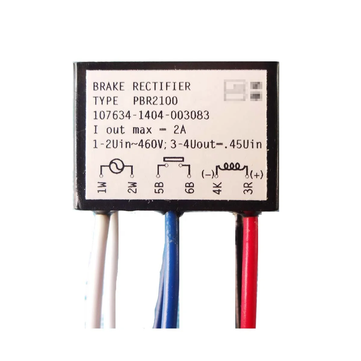 WGZX Motor Brake Rectifier Module PBR2100 107634-1404-003083 ABR2300 101377-1309-002866