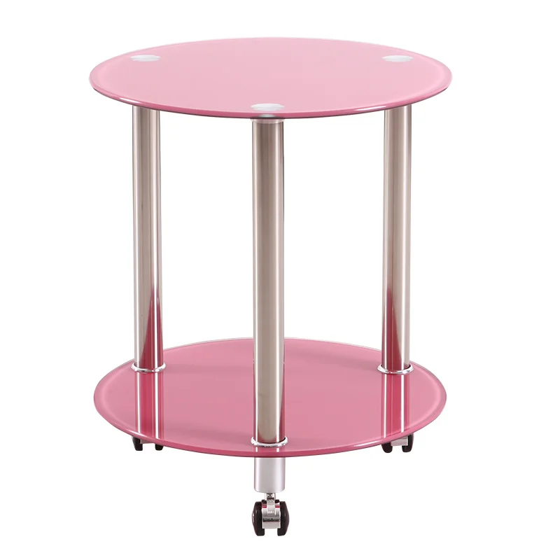 
Popular Design Portable Wheeled Unique Moroccan Glass End Table 