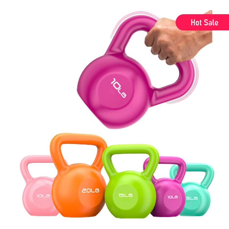 5-40lb Equipment Fitness Home Athletic Professional Plastic Dipping Kettlebell