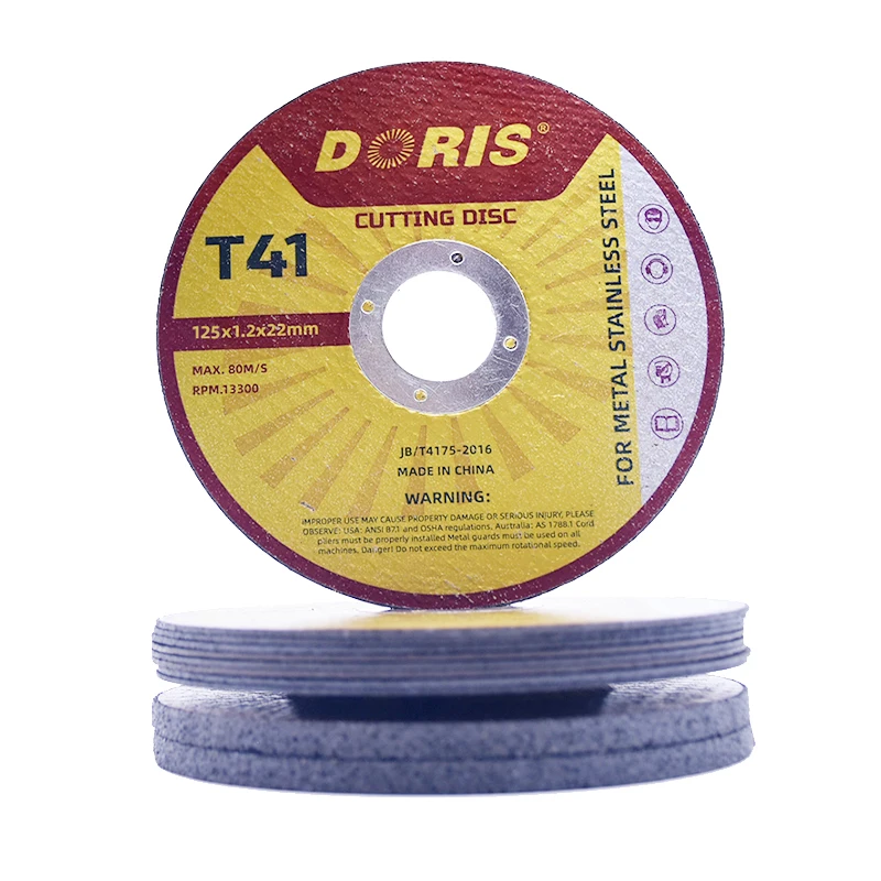 Doris Premium 125mm 5inch Cutting Disc Aluminium  Abrasive Metal Cutting Discs For Angle Grinders Abrasive Discs free sample