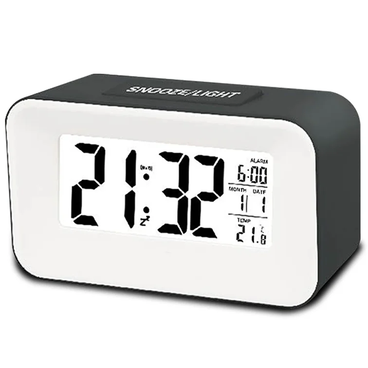 Large Digital led alarm clock wall clock smart alarm clock with screen and backlight  1039